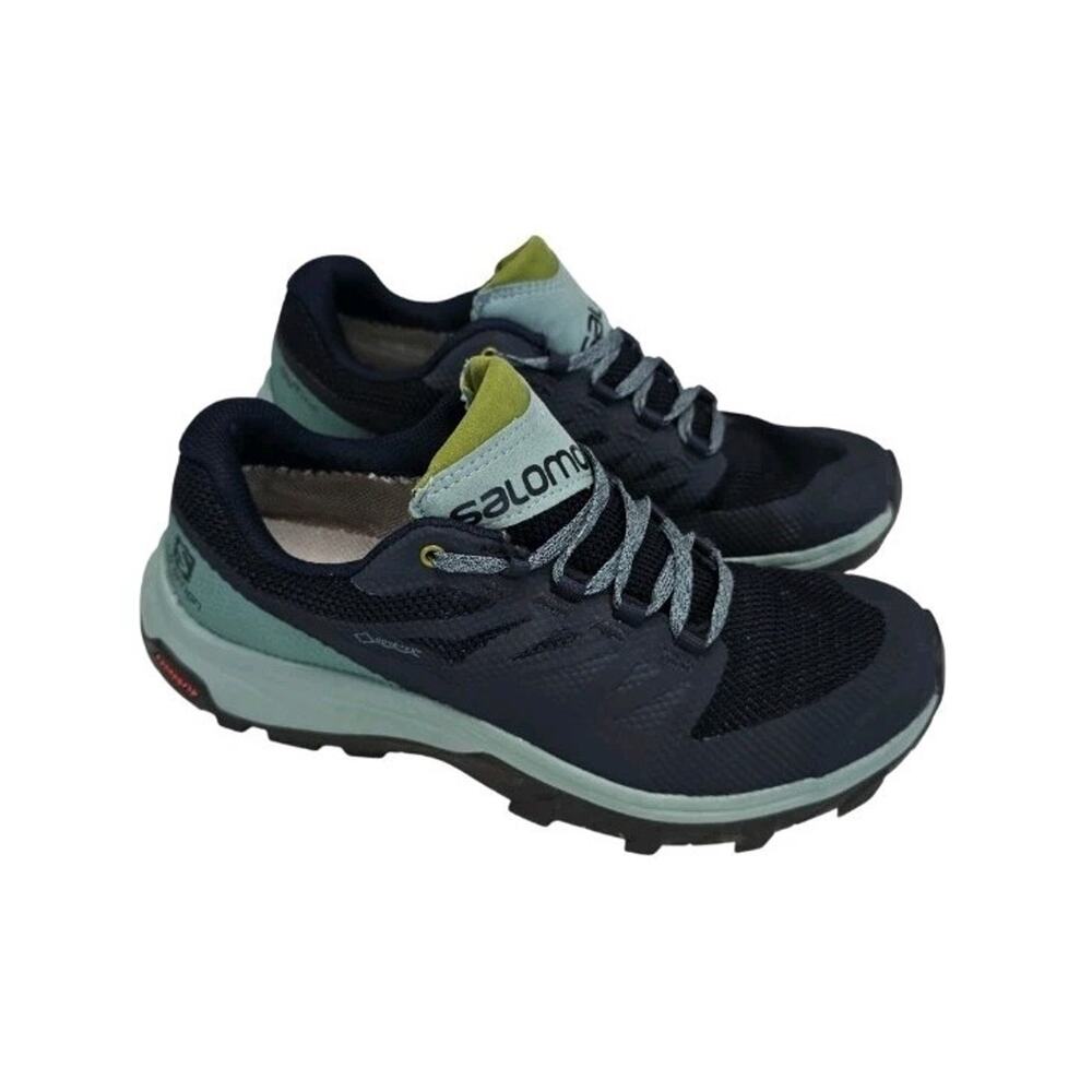 Salomon Outline Gore-Tex Women's 6.5 Blue Navy Hiking Trail Running Shoes 40618